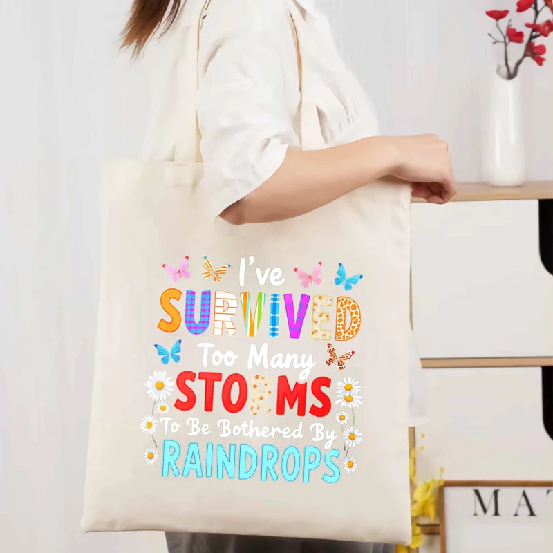 sac cabas toile beige motif papillons fleurs durable réutilisable largeur 35cm hauteur 40cm anses