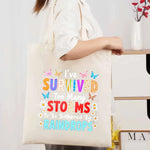 sac cabas toile beige motif papillons fleurs durable réutilisable largeur 35cm hauteur 40cm anses