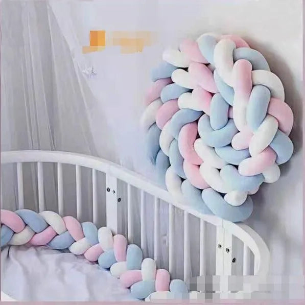 coussin sécurité lit bébé coton doux torsade protecteur berceau décoratif moderne enfant nouveau