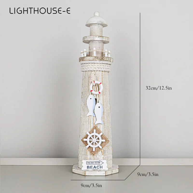 décoration murale marine phare bateau maison figurines poissons livres bois nautique ancres textures
