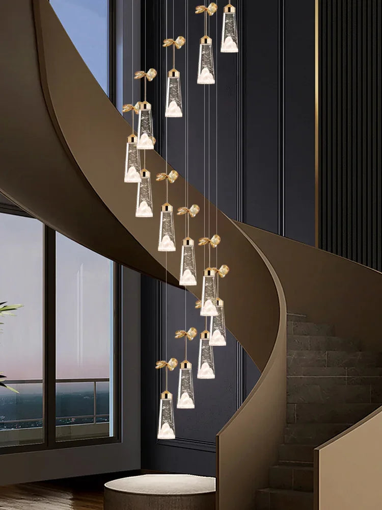 suspension lumineuse ornementale moderne 12 25 lumières pierre verre marbré or blanc noir