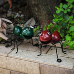décoration extérieure fourmis métal couleur orange rouge bleu vert cartoon