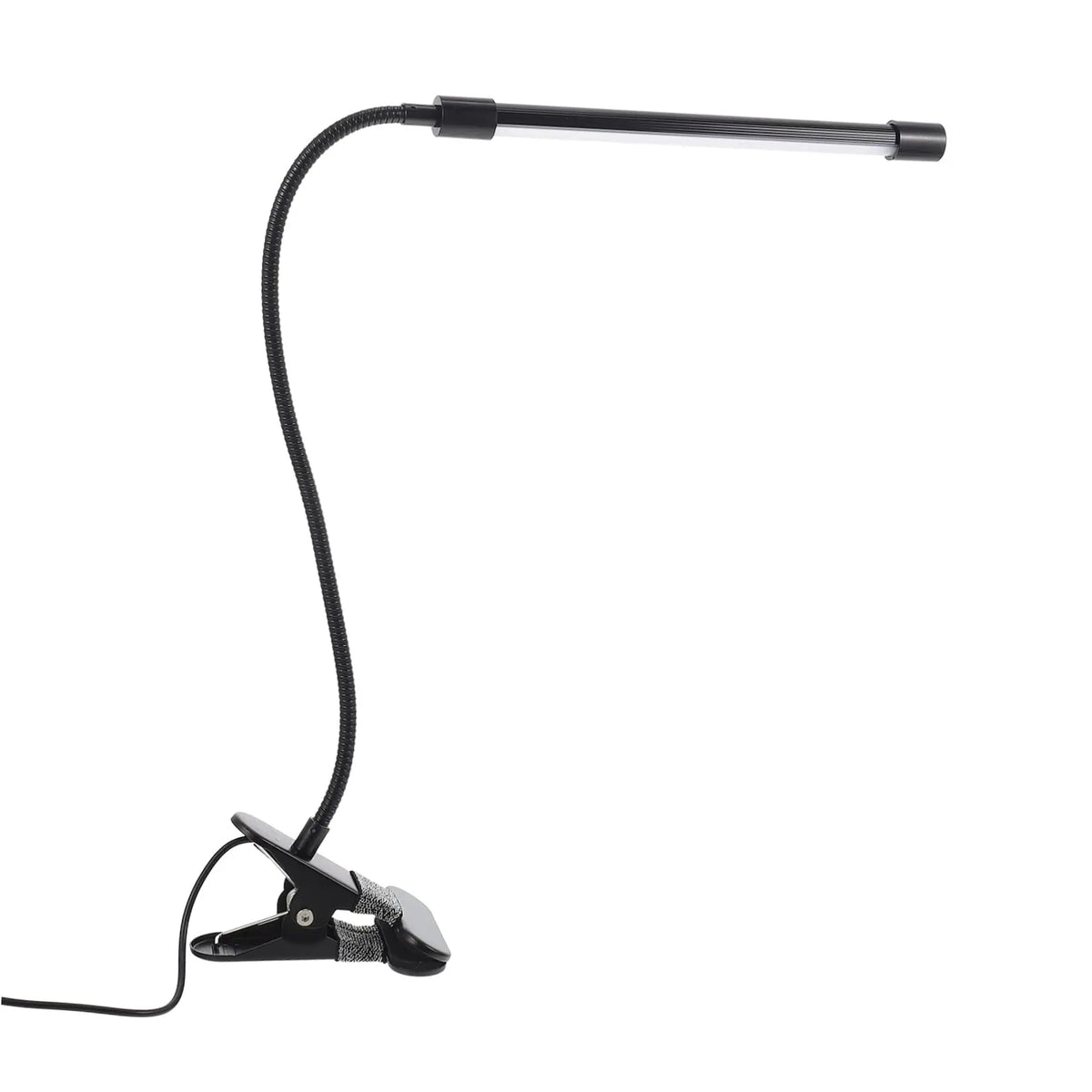 lampe moderne led pinces modes 10 niveaux luminosité adaptateur usb blanc noir