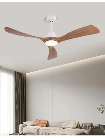ventilateur bois moderne led noir blanc télécommande 42 52 60inch