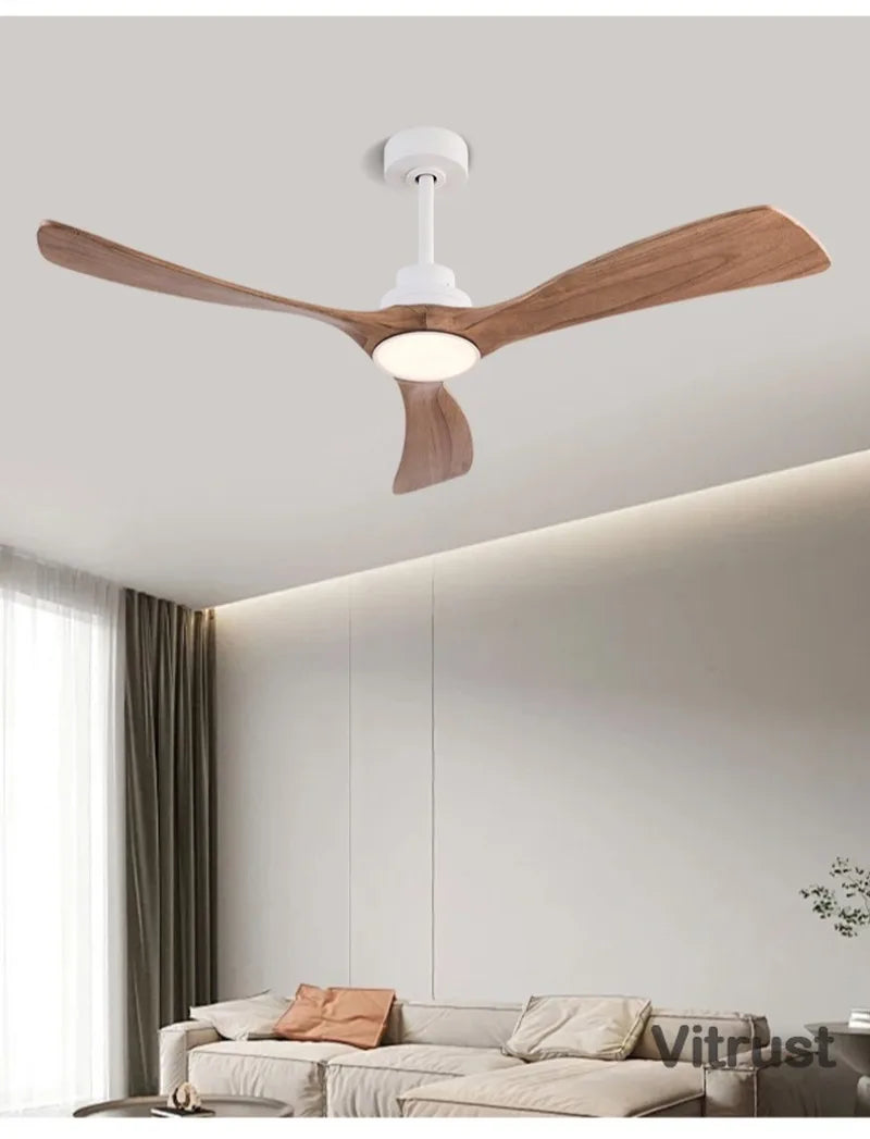ventilateur bois moderne led noir blanc télécommande 42 52 60inch