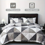 housse couette polyester motif géométrique moderne 135x200cm 150x200cm 160x220cm 200x200cm 200x230cm 220x240cm 2pcs taies