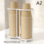 porte tasses moderne tasses blanc beige vert fleurs feuilles support rangement