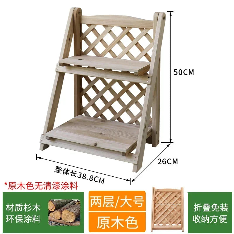 étagère pliable bois trois niveaux brun foncé moderne rustique visagementère pliable bois trois niveaux