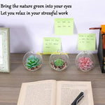 terrarium suspendu moderne végétation artificielle plante succulente gravier coloré 20cm 15cm 12cm 10cm 8cm