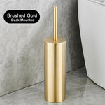 brosse wc murale acier inoxydable or noir argent moderne poignée