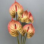 fleurs artificielles rouge vert blanc modernes intérieur décoration maison tringle fixée set pièces