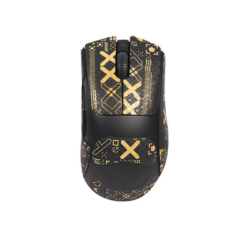 souris gaming noire or motif moderne caoutchouc sportif