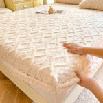 couverture géométrique beige douce polyester lit adultes hiver opacité confortable fixation