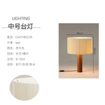 lampe table bois moderne blanc rayures finies éclairage salon chambre led interrupteur bouton