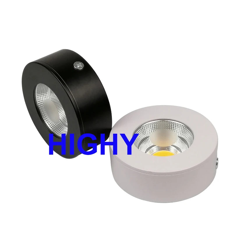 Spot LED moderne 5W 7W noir blanc fixe surface chambre cuisine salon