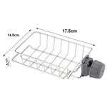 support vaisselle argenté moderne grille vis fixe éponge gant brosse cuisine