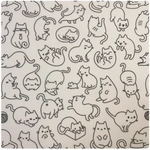tissu coton imprimé chats noirs 145cm largeur diy sacs rideaux nappes respectueux environnement simple