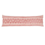 coussins boho chic rose clair blanc motif géométrique pompons opaques adhésifs
