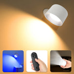 lampe led tactile noire rotation 360° couleurs changeables télécommande moderne minimaliste