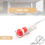 signal indicateur led rouge vert jaune 12v 220v 380v moderne câble blanc 10mm translucent