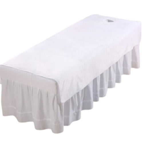 couvre lit massage velours gris blanc rose marron clair doux moderne 80x200cm 120x200cm