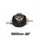 diodes infrarouges 730nm 850nm 940nm 1050nm 3w blanc rouge moderne technologie clips métalliques