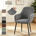 housse chaise gris rayures moderne élastique poignées salle manger mariage banquette cuisine