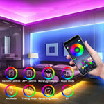 ruban led néon multicolore 24v 10m 15m 20m 30m télécommande clips moderne