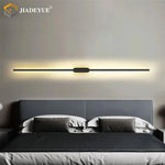 applique murale led noire rectangulaire moderne longue chambre salon éclairage intérieur luxe