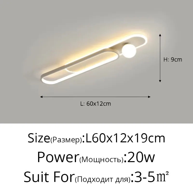 lampe couloir moderne blanc noir doré sans télécommande opacité contemporaine aluminium monté surface