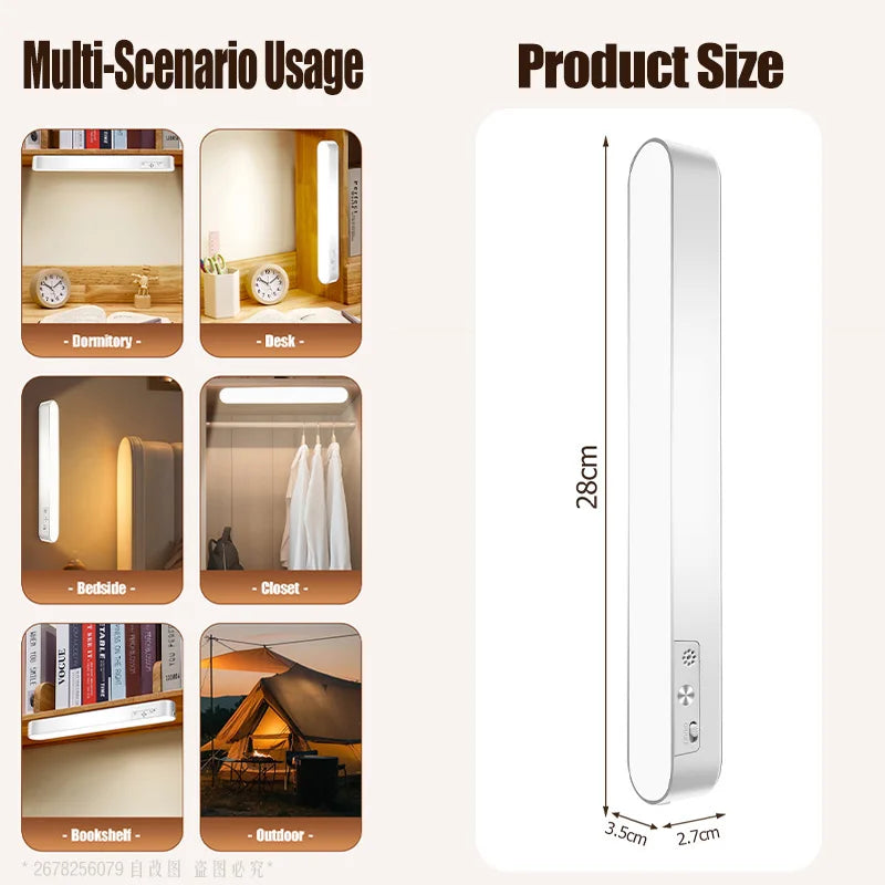 lampe led rectangle blanc texture grille hexagonale moderne sans fil rechargeable tactile 30cm longueur
