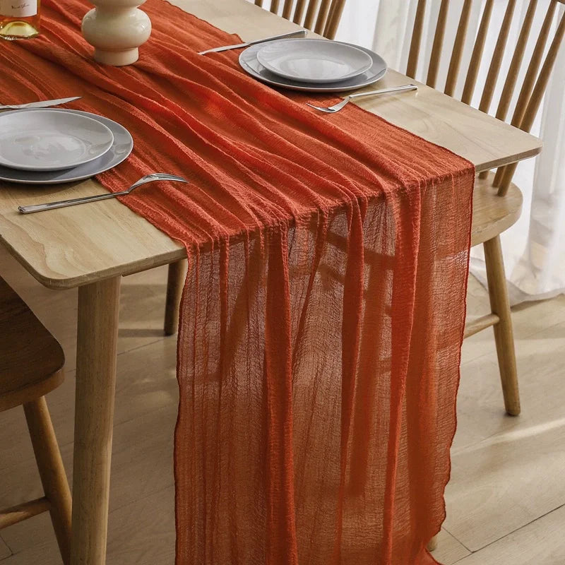 chemin table vert pastel rayures horizontales classique opaque maison polyester coton deco reception mariage