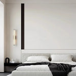 applique murale moderne minimaliste noir blanche argentée fixation murale translucide chambre coucher