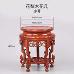 présentoir bois rose vintage figurines dragons thé plateau concave sculpté décoration maison