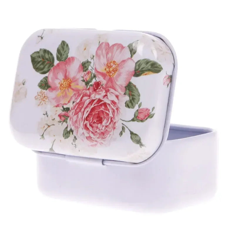 boîtes bijoux métal fleuri vintage rose blanc bleu respectueux environnement moderne stockage