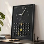horloge murale moderne mécanique calendrier unique antique rouge noir minimaliste