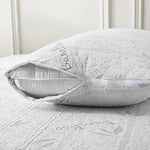 protège oreiller imperméable fibre bambou blanc vert clair moderne glissière 26x20cm 30x20cm 35x20cm 40x20cm