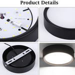 Lampe led downlight 3w 5w 10w 15w 25w blanc noir moderne minimaliste montage