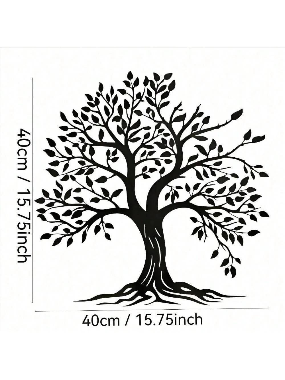 décoration murale moderne oiseaux volants arbre racines silhouette noireextérieur suspendu jardin patio