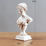 statue déesse vénus résine blanche effet vieilli relief floral base architecturale decoration intérieure antique