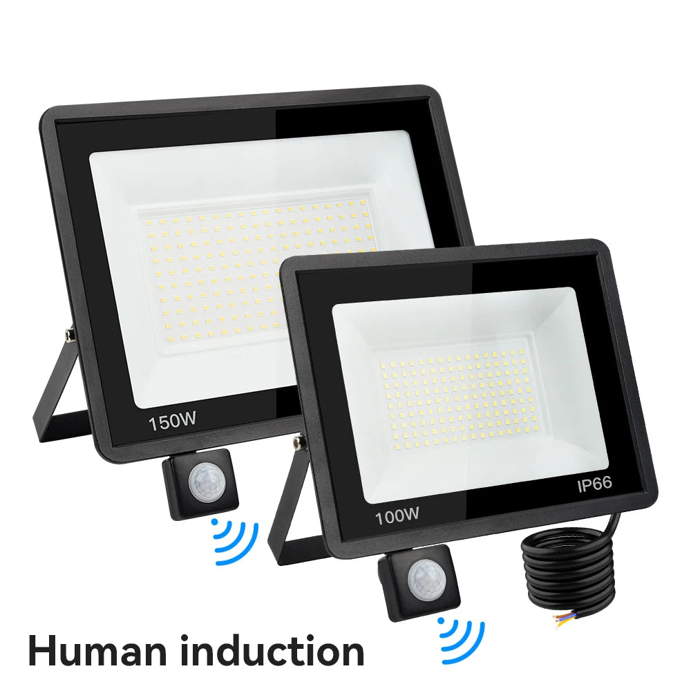 projecteur led extérieur noir moderne ip66 10w 200w ac220v tringle aluminium flux lumineux réglable