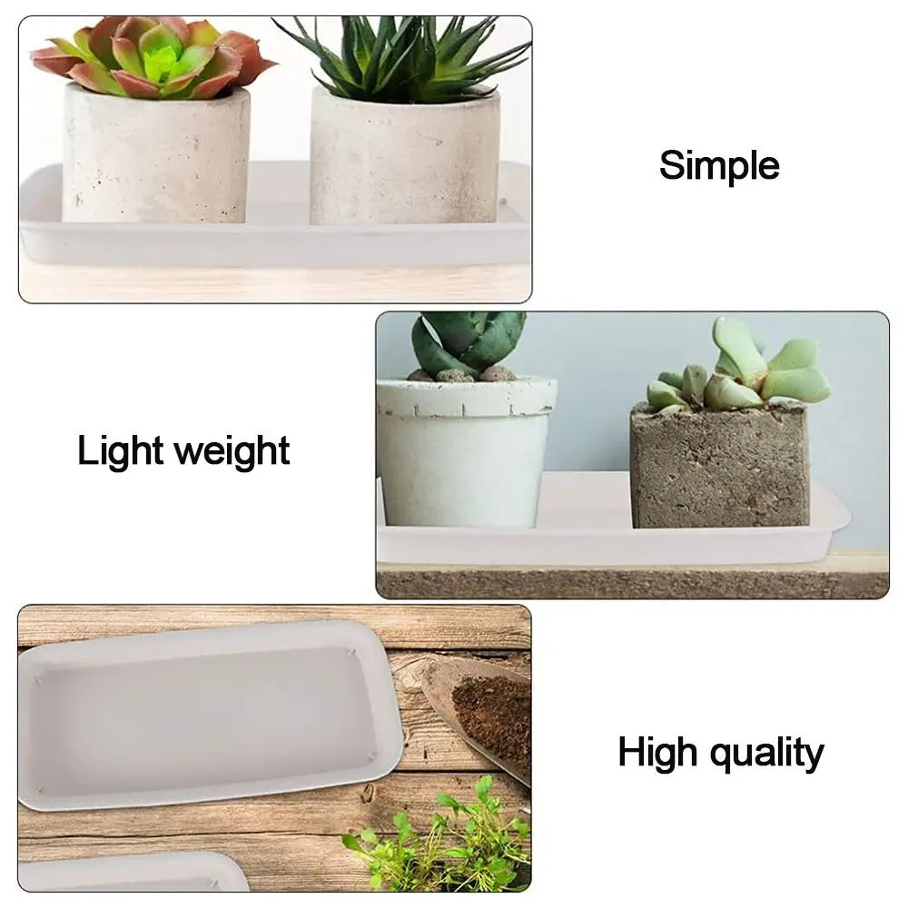 Pot de fleur rectangulaire en plastique vert clair pour intérieur