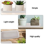Pot de fleur rectangulaire en plastique vert clair pour intérieur