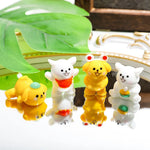 ornements animaux mignons figurines verre cartoon coeurs lunettes rubans maison jardin chambre decoration diys