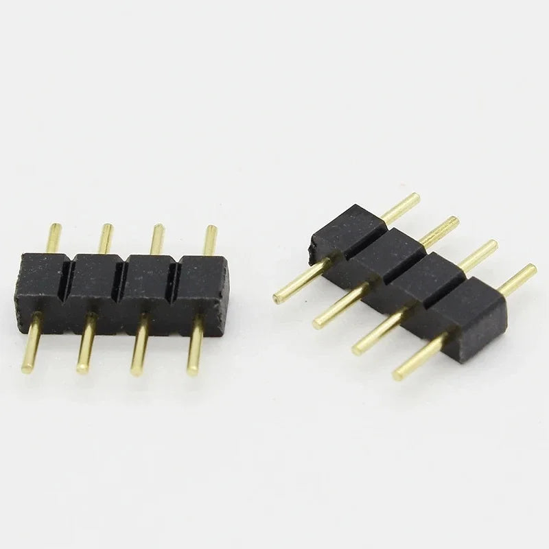 connecteur led rgb noir broches double rangée 10 pièces broches dorées bande led 2835