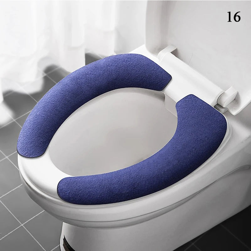 coussin toilette velours adhésif réutilisable lavable confortable jaune gris orange bleu rose violet