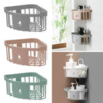 étagère rangement moderne rose pâle support mural adhésif simple structure mailles