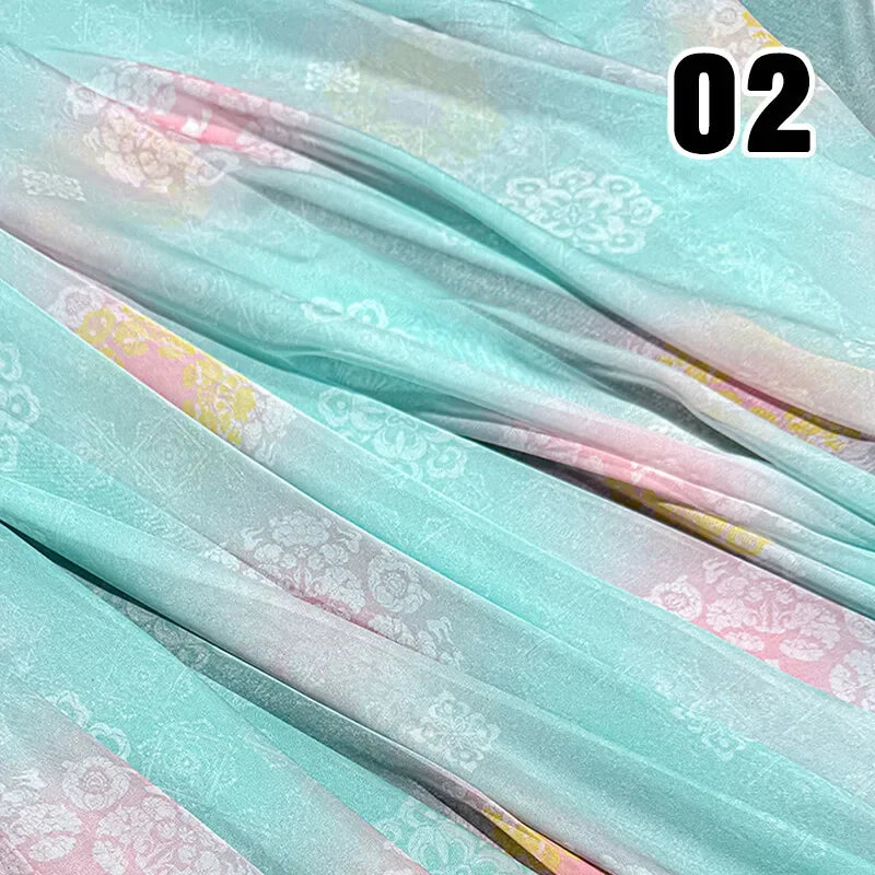 tissu polyester acrylique fleurs motifs floraux classique chinois haute absorption bricolage decoration 50x150cm aramide