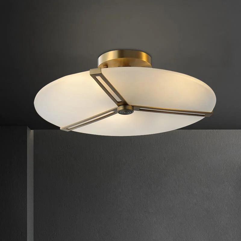 plafonnier moderne marbre blanc doré fer lumiere led facile chambre salon cuisine