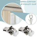 pinces rideau argentées modernes clips robustes transparents opaques accessoires fenêtres douches